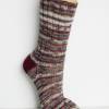 Socken Gr.38/39 weinrot-bunt, Ringel-Socken Wunschgröße, Damensocken, Wollsocken, bunte Damensocken, handgestrickte Socken braun, weinrot Bild 2
