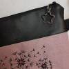 Handtasche Pusteblume Umhängetasche  Pusteblume rosa schwarz  Kunstleder mit Anhänger Tasche Geschenk Bild 3