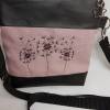 Handtasche Pusteblume Umhängetasche  Pusteblume rosa schwarz  Kunstleder mit Anhänger Tasche Geschenk Bild 8