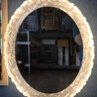 Spiegel mit leuchtendem Glasrahmen 60er Jahre Bild 1