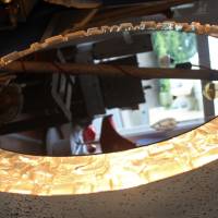 Spiegel mit leuchtendem Glasrahmen 60er Jahre Bild 2