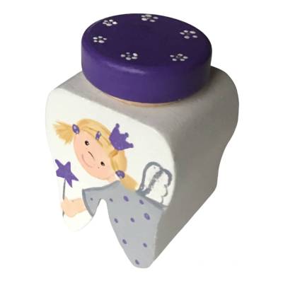 ZKSMNB Milchzahndose Für Mädchen - Hölzerne Zahnbox Mit Pinzette Für Zahnfee