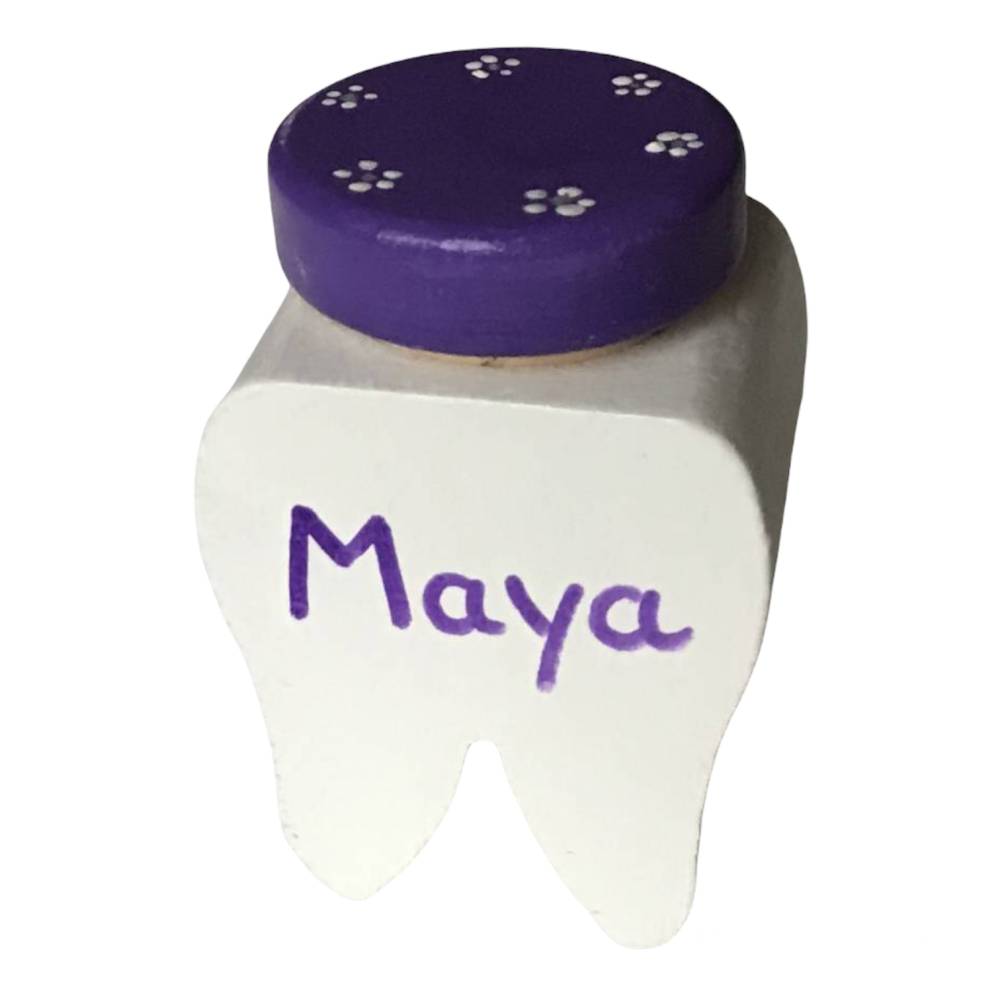 ZKSMNB Milchzahndose Für Mädchen - Hölzerne Zahnbox Mit Pinzette Für Zahnfee