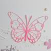 Glückwunschkarte zum Geburtstag - Schmetterling mit Blüten, Perlen Bild 2