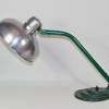40er Jahre Bauhaus Tischlampe Leuchte Büro Werkstatt Metall Aluminium Hala grün schlicht vintage Bild 2