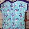 Damen T-Shirt Gr. M Bio French Terry Sommersweat Flaschen blau lila Bild 2
