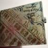 Hippe Geldbörse aus Tyvek - cremefarben,  handkoloriert Bild 3