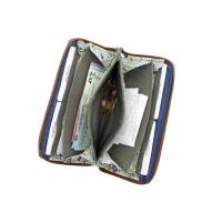 Geldbörse " Zoe " - ein geräumiges Portemonnaie in Naturtönen mit umlaufenden Reißverschluss im Upcycling Bild 6