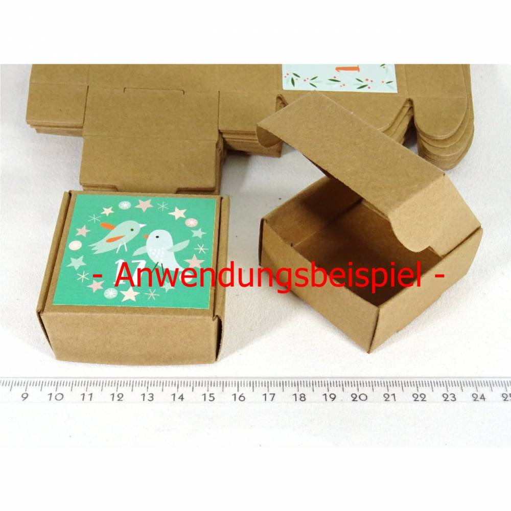 30 Faltschachteln Kraftpapier Karton, Geschenkbox, 5,5x5,5cm Verpackung Schachtel, Gastgeschenk verpacken Schachtel, box craftpaper Bild 1