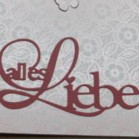 Glückwunschkarte zur Hochzeit - Schmetterlingsschwarm, altrosa, rosé Bild 3