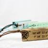 Vintage Schlüsselanhänger mit Koordinaten Holz Geschenk für Sie Personalisiert Altholz Martitim Gravur Weihnachten Einzu Bild 3