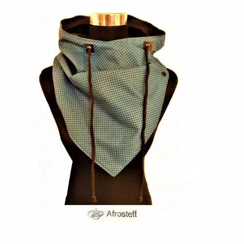 Schnürschal, Wickelschal mit Fleece wendbar, Unisex