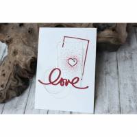 Liebeskarte, Karte zum Valentinstag, Hochzeitskarte Bild 1
