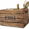 Vintage HOLZKISTE mit JAHRGANG Personalisiert Rustikale Geschenkekiste Weinkiste Geburtsjahr Holz Geschenk 1983 Bild 8