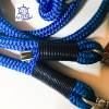 Hundeleine verstellbar Tau blau mit Leder AlsterStruppi Bild 4