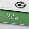 Geschenkhülle für Fußball-Tickets grün Einladung personalisierbar Bild 6