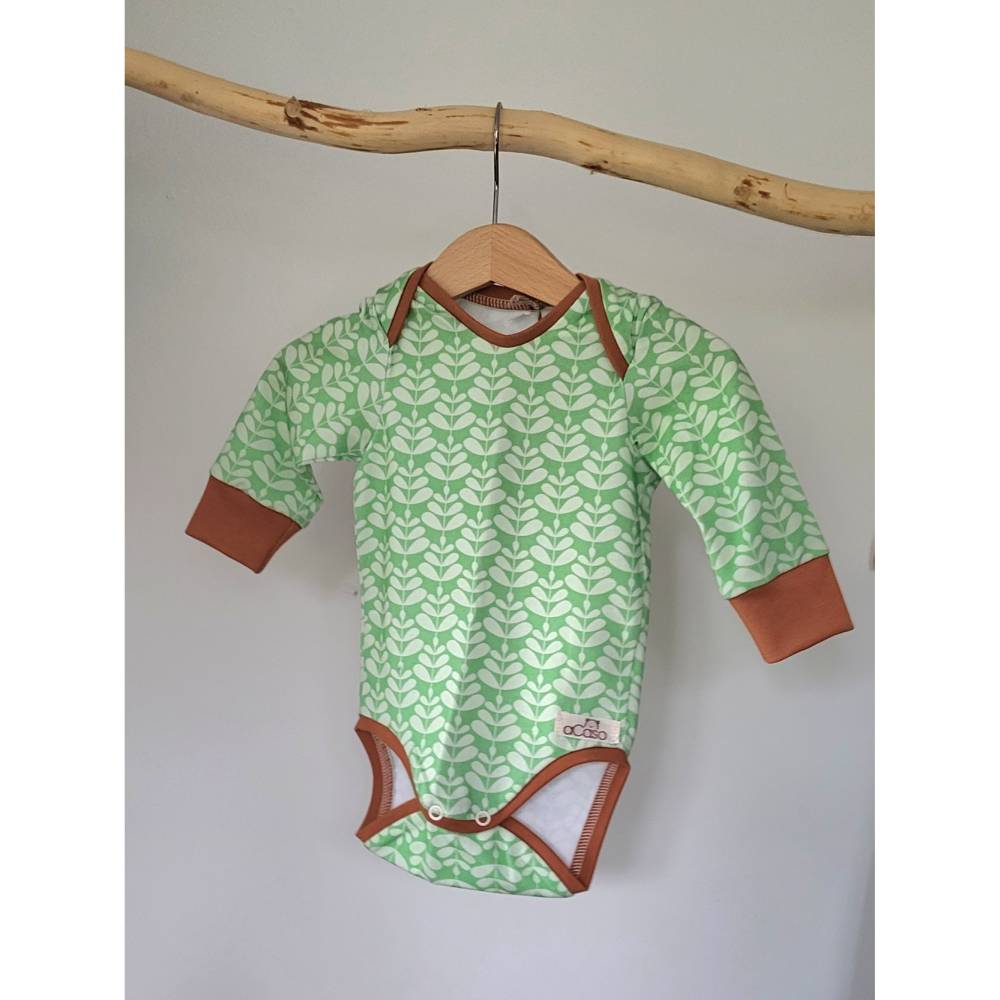 Body für Babys aus BIO Baumwolle mit Schlupfausschnitt und langen Ärmeln Stoffdesign von Enemenemeins (Lillestoff) Bild 1