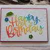 Geburtstagskarte, Glückwünsche zum Geburtstag, regenbogenfarben Bild 1