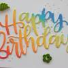 Geburtstagskarte, Glückwünsche zum Geburtstag, regenbogenfarben Bild 3