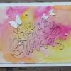 Handgefertigte aquarellierte Geburtstagskarte - Happy Birthday