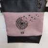 Handtasche Pusteblume Heissluftballon Umhängetasche Pusteblume rosa Kunstleder mit Anhänger Tasche handmade … Bild 2