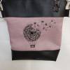 Handtasche Pusteblume Heissluftballon Umhängetasche Pusteblume rosa Kunstleder mit Anhänger Tasche handmade … Bild 3