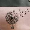 Handtasche Pusteblume Heissluftballon Umhängetasche Pusteblume rosa Kunstleder mit Anhänger Tasche handmade … Bild 4
