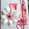 Handgefertigte Geburtstagskarte - Glückwunschkarte mit großer Blüte Bild 2