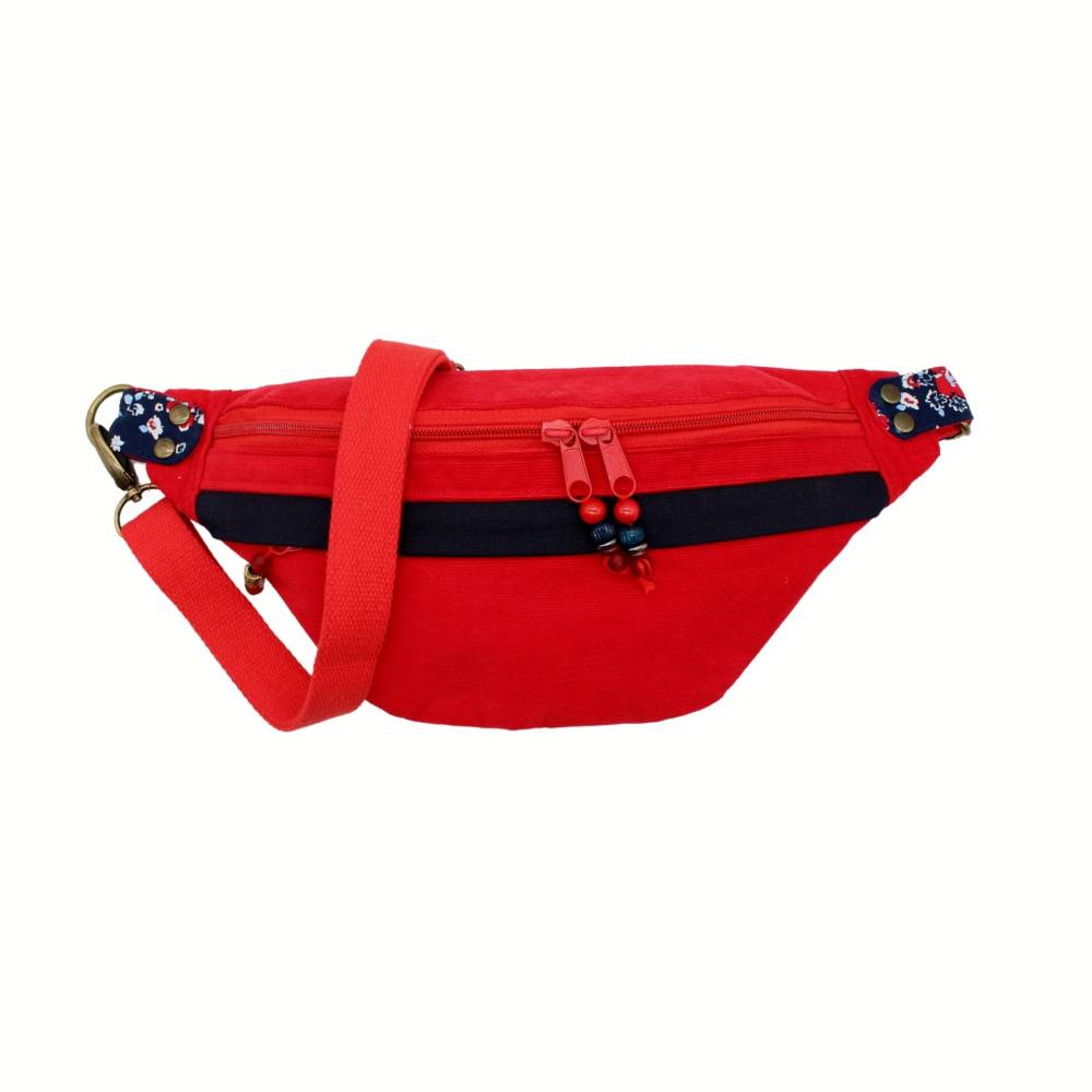Gürteltasche "Tine" in rot-  modisch, praktisch, vielseitig, Bauchtasche, Crossbag, Bodybag Bild 1