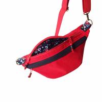 Gürteltasche "Tine" in rot-  modisch, praktisch, vielseitig, Bauchtasche, Crossbag, Bodybag Bild 3