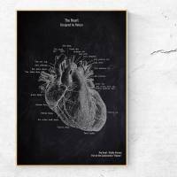 The Heart - Patent-Style - Anatomie-Poster Bild 1