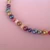 RESERVIERT: Perlenkette bunt mit Extralänge: 46 cm, Magnetverschluss Si925, Geschenk für Frauen, Zuchtperlen Bild 5