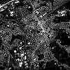 Stadtplan HERNE - Just a Black Map I Digitaldruck Stadtkarte citymap City Poster Kunstdruck Stadt Karte Bild 4