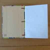 Notizbuch A7 Dreiecke bunt // koptische Bindung // Geschenk // Mitbringsel // Blankobuch Bild 4