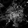 Stadtplan APOLDA - Just a Black Map I Digitaldruck Stadtkarte citymap City Poster Kunstdruck Stadt Karte Bild 4