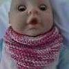 Dreieckstuch Baby Spucktuch Lätzchen Halstuch Schal Baumwolltuch rosa pink weiß meliert gestrickt handgestrickt Bild 2