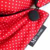 Wickelschal mit Knopf Damen Schal Fleece Punkte rot-weiß Knopfschal Bild 2