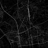 Stadtplan LEVERKUSEN - Just a Black Map I Digitaldruck Stadtkarte citymap City Poster Kunstdruck Stadt Karte Bild 2