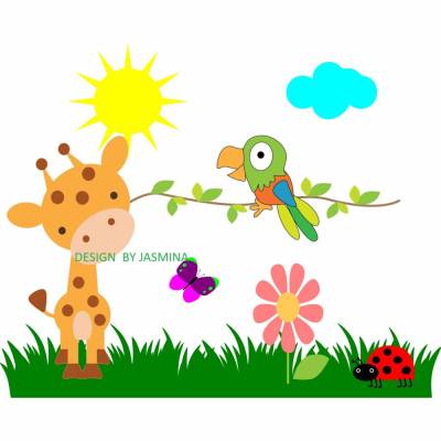 Plotterdatei Giraffe Dschungel Safari 2   / SVG 