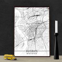 Stadtplan DUISBURG - Just a Map I Digitaldruck Stadtkarte citymap City Poster Kunstdruck Stadt Karte Bild 1