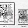 Stadtplan DÜSSELDORF - Just a Map I Digitaldruck Stadtkarte citymap City Poster Kunstdruck Stadt Karte Bild 5