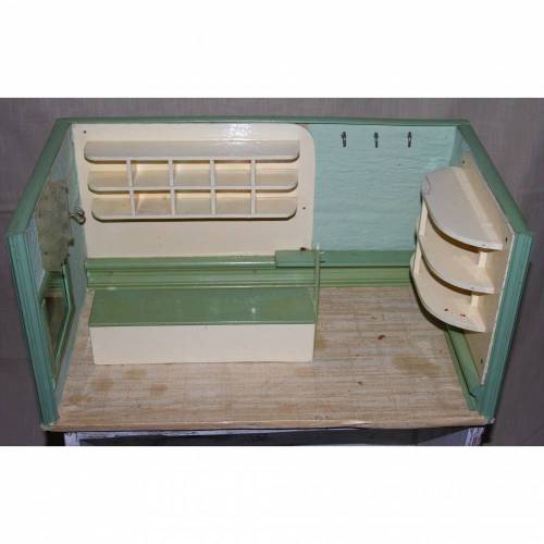 handgemachter Kaufladen 50er Jahre mintgrün