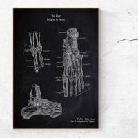 The Foot - Patent-Style - Anatomie-Poster Bild 1