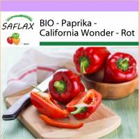 SAFLAX - BIO - Paprika - California Wonder - Rot - 20 Samen - Capsicum annuum
