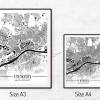 Stadtplan FRANKFURT - Just a Map I Digitaldruck Stadtkarte citymap City Poster Kunstdruck Stadt Karte Bild 5