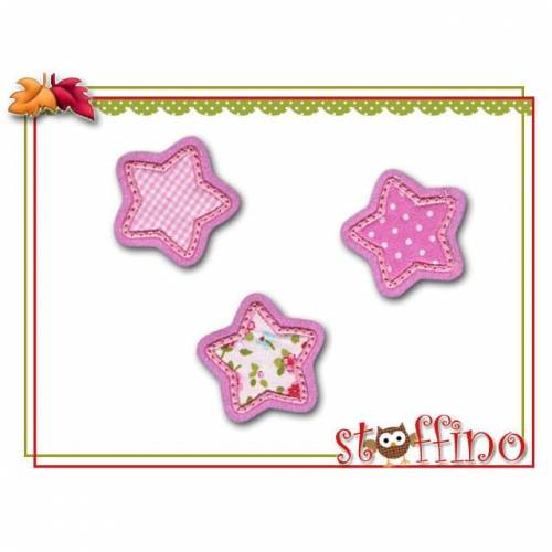 Applikation Sterne Sternchen Aufnäher rosa pink