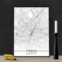 Stadtplan FREIBURG - Just a Map I Digitaldruck Stadtkarte citymap City Poster Kunstdruck Stadt Karte Bild 1