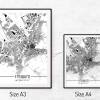 Stadtplan FREIBURG - Just a Map I Digitaldruck Stadtkarte citymap City Poster Kunstdruck Stadt Karte Bild 5