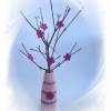 kleine Blumenvase Vase mit Blümchen in Wunschfarbe gehäkelt, Geschenk Muttertag, Deko Frühling Bild 6
