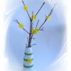 kleine Blumenvase Vase mit Blümchen in Wunschfarbe gehäkelt, Geschenk Muttertag, Deko Frühling Bild 7